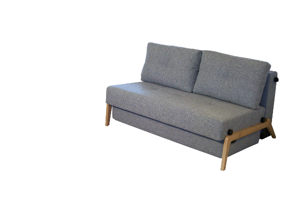 Sofa bed or Sofa bed Cubed de Luxe with oak wooden leg