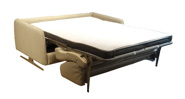 Slaapbank Selo uitgeklapt als bed.