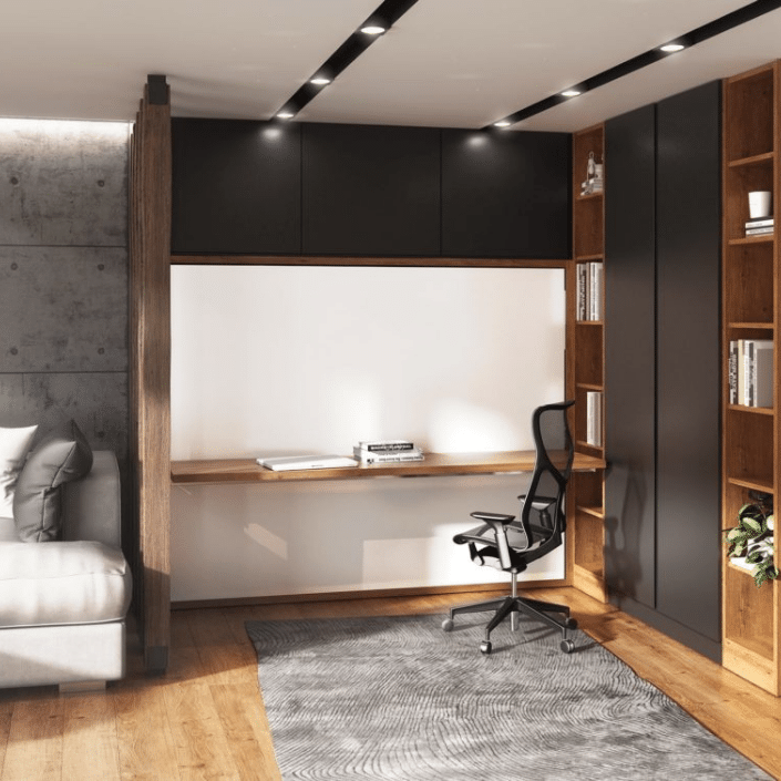 Wall bed Easy Desk Large desk and bed in one place -Easy Living