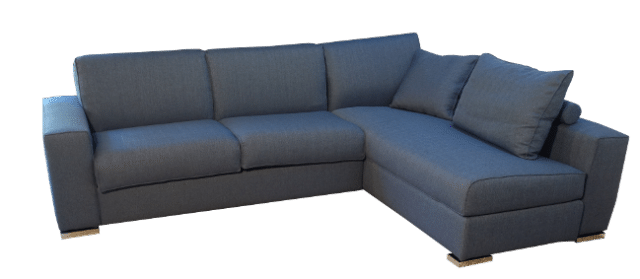 Spacious corner sofa bed Prime with a good bed and storage space in the long chair