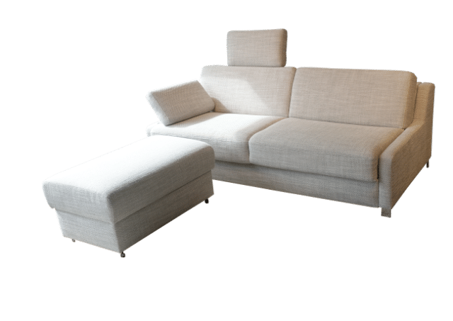 Here is the Fiona sofa bed with one arm and one head part with the hocker