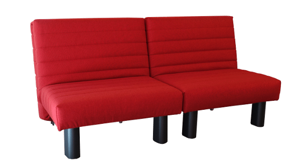 de mooie rode slaapstoelen Alexa als bank