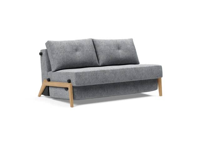 Beautiful design of the Innovation sofa bed Cubed 140 wood