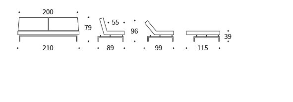 Innovation Slaapbank Splitback Chrome