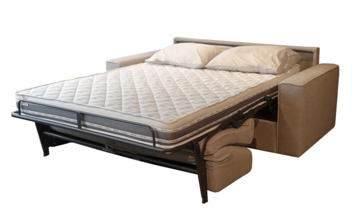The unfolded bed of the Civas sofa bed