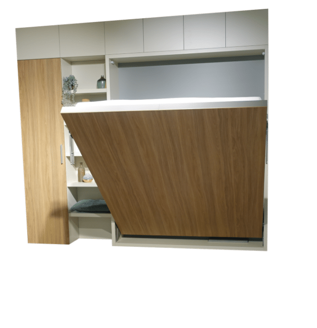 On the way to bed with the electrically opening bed cupboard Penelope 160x200 cm