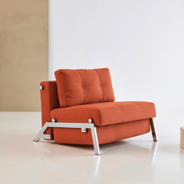 Sleeping chair Cubed 90 chrome orange on offer